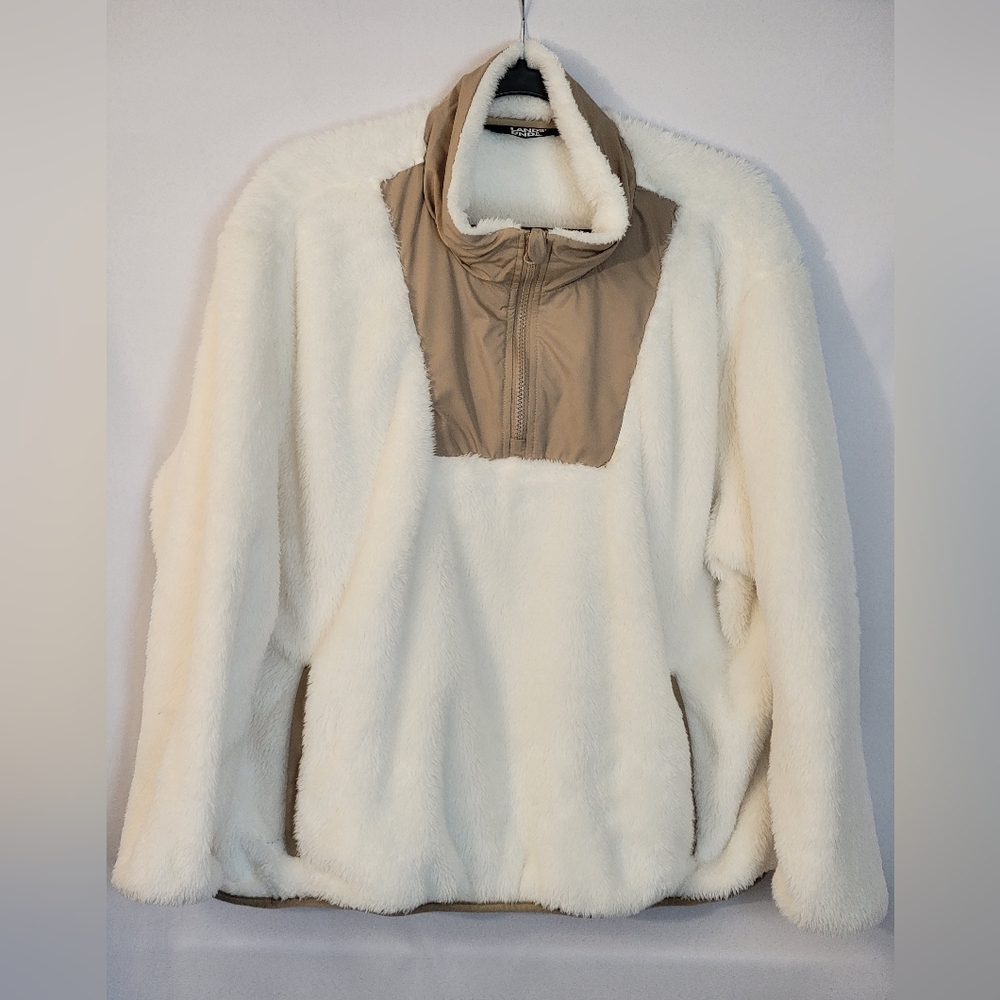 Lands' End Sherpa Fleece Pullover Jacket Size XL/P - Picture 3 of 13